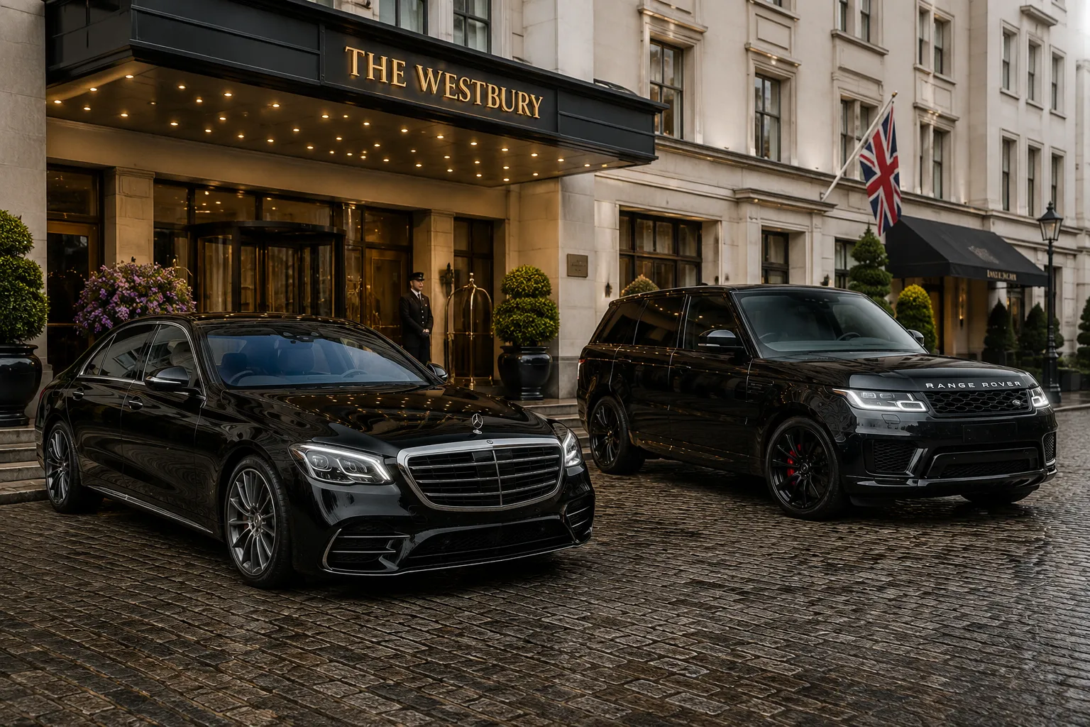 Mercedes S Class And A Range Rover Sport
