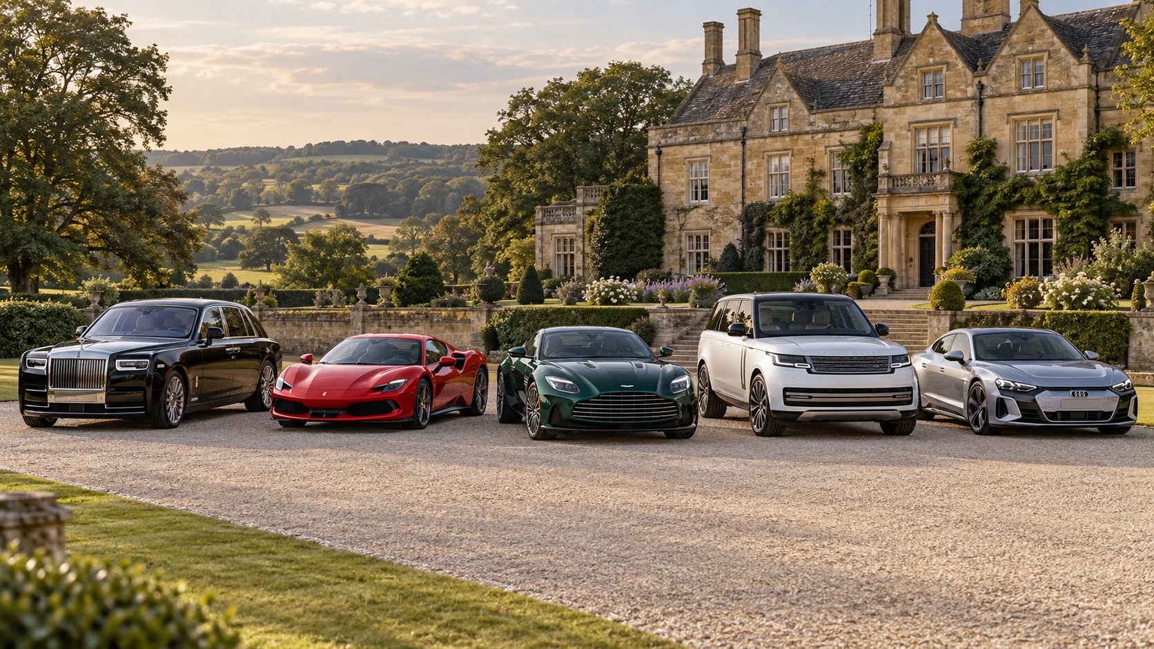 Luxury and supercar models available to hire in the UK