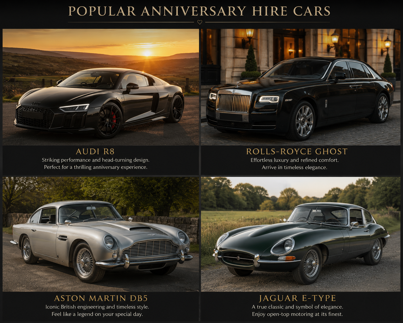 What Types of Cars Are Actually Popular for Anniversary Hire