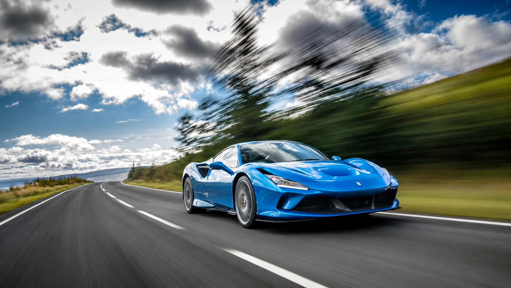 Ferrari On Scenic Road